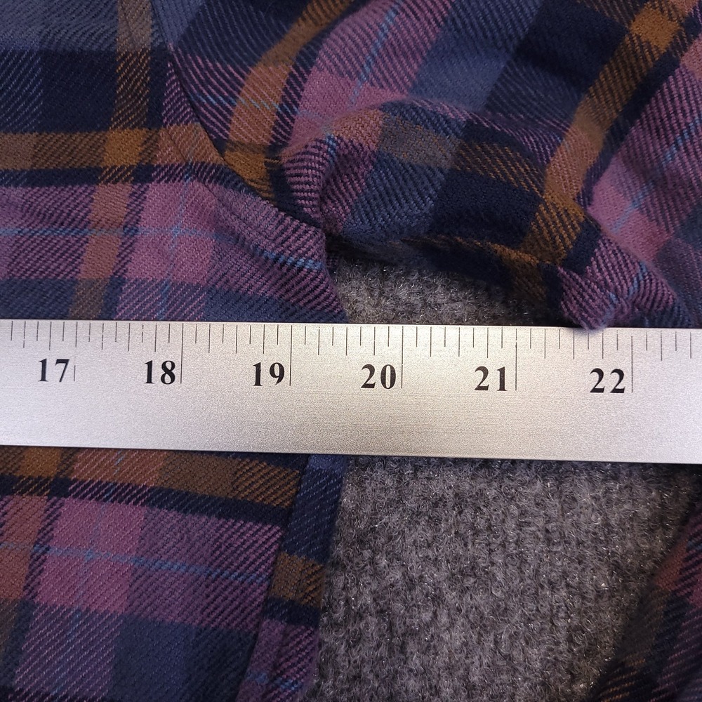 Patagonia Flannel Hiking Shirt Womens M Plaid 100% Cotton Long Sleeve Pockets - Picture 14 of 15